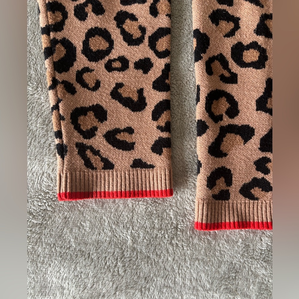 Tahari- Leopard Print Sweater with Red Accents - Picture 2 of 4